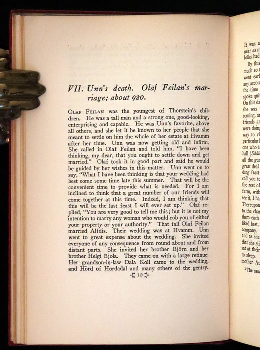 1925 First US Edition - Laxdaela Saga, 13th Century Icelandic Saga Translated by Thorstein Veblen.