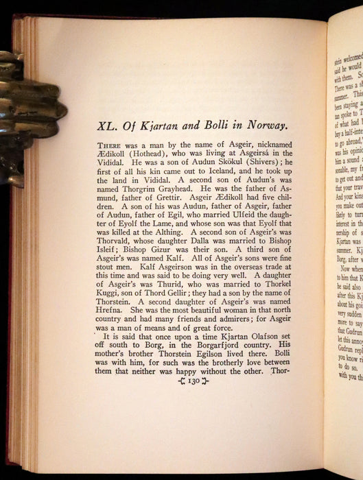 1925 First US Edition - Laxdaela Saga, 13th Century Icelandic Saga Translated by Thorstein Veblen.