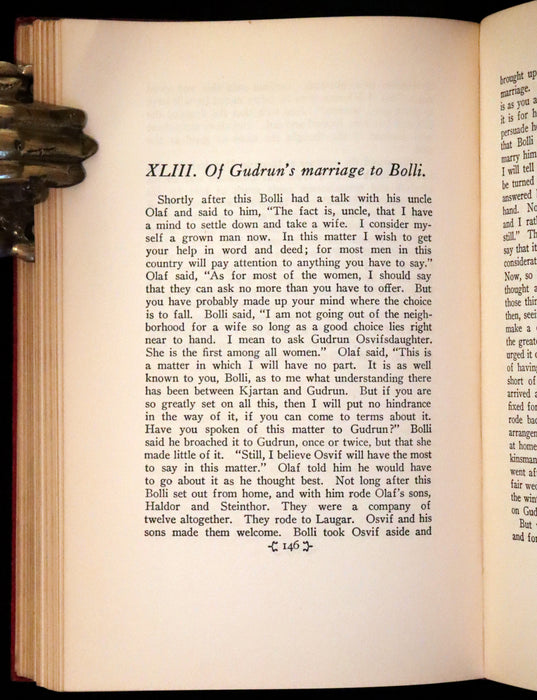 1925 First US Edition - Laxdaela Saga, 13th Century Icelandic Saga Translated by Thorstein Veblen.