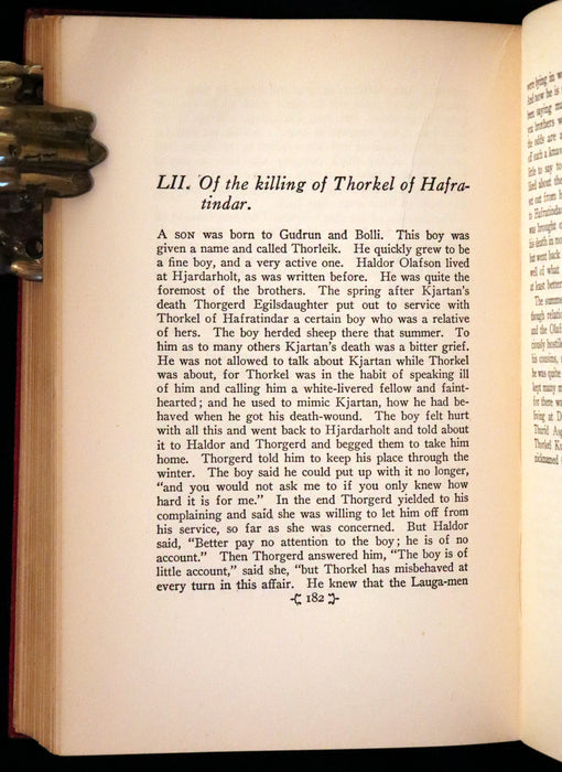 1925 First US Edition - Laxdaela Saga, 13th Century Icelandic Saga Translated by Thorstein Veblen.