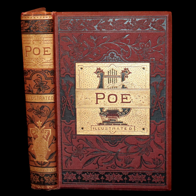 1881 Rare Book - Poems of Edgar Allan Poe including The Raven, Lenore, Ulalume,...