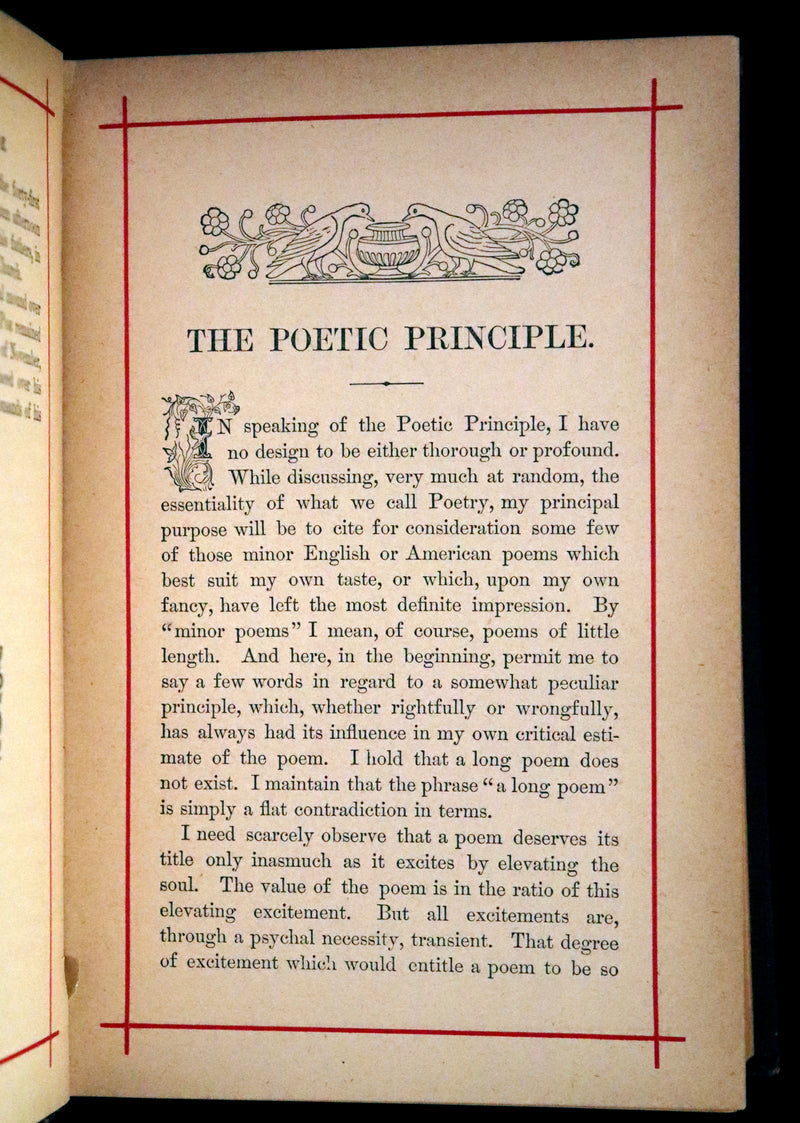 1881 Rare Book - Poems of Edgar Allan Poe including The Raven, Lenore, Ulalume,...