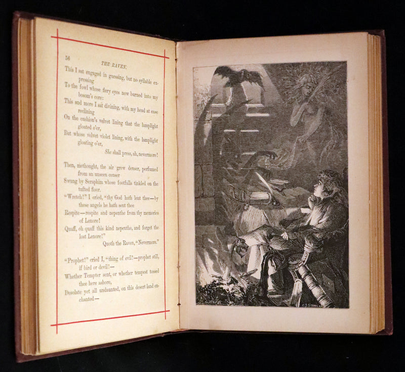 1881 Rare Book - Poems of Edgar Allan Poe including The Raven, Lenore, Ulalume,...