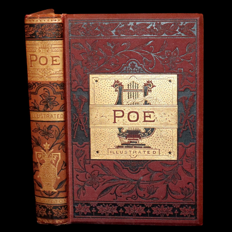 1881 Rare Book - Poems of Edgar Allan Poe including The Raven, Lenore, Ulalume,...