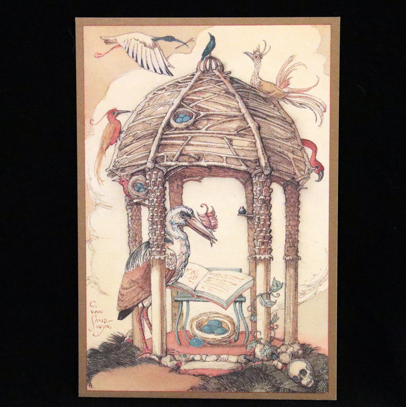 1995 Scarce First Edition - Sketches from the Dream Island of Birds, postcard set by Charles van Sandwyk.