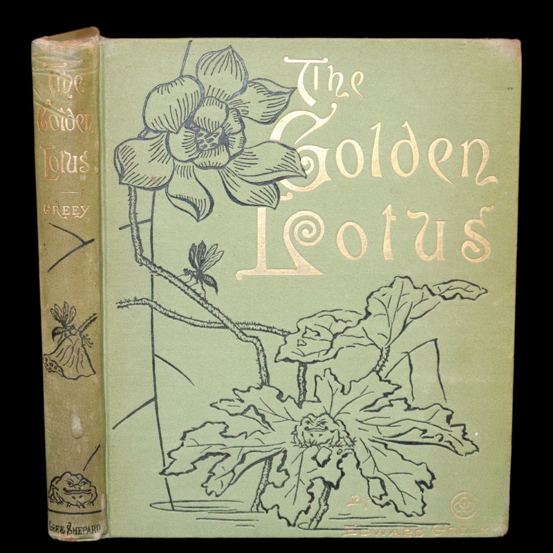 1883 Rare Signed First Edition ~ The Golden Lotus and Other Legends of Japan by Edward Greey.