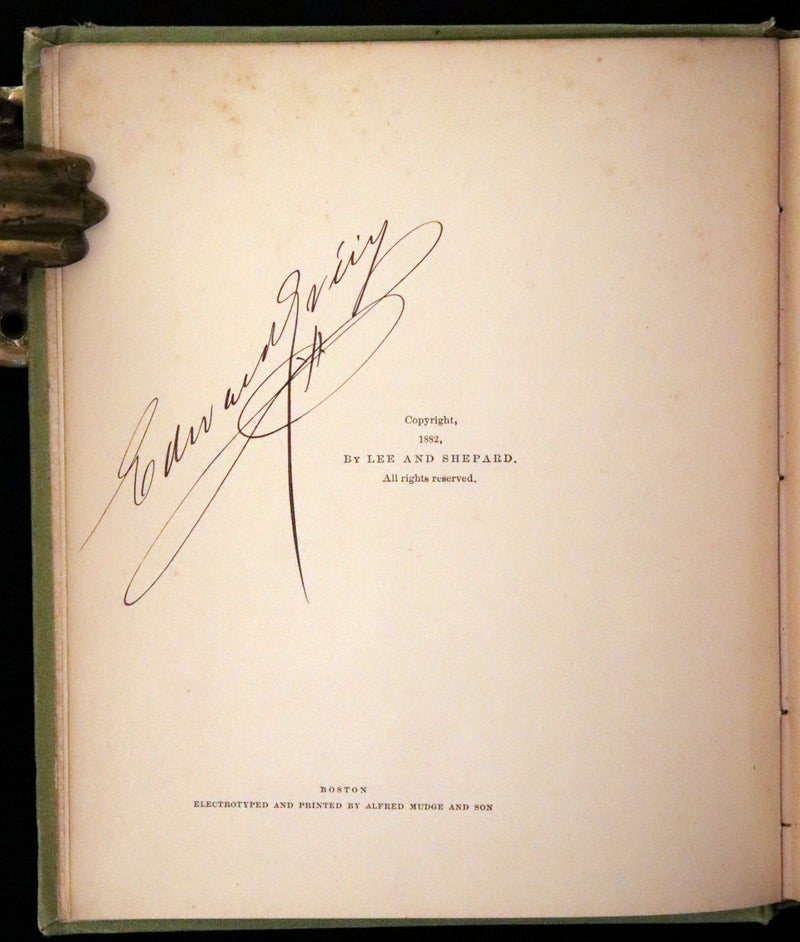 1883 Rare Signed First Edition ~ The Golden Lotus and Other Legends of Japan by Edward Greey.