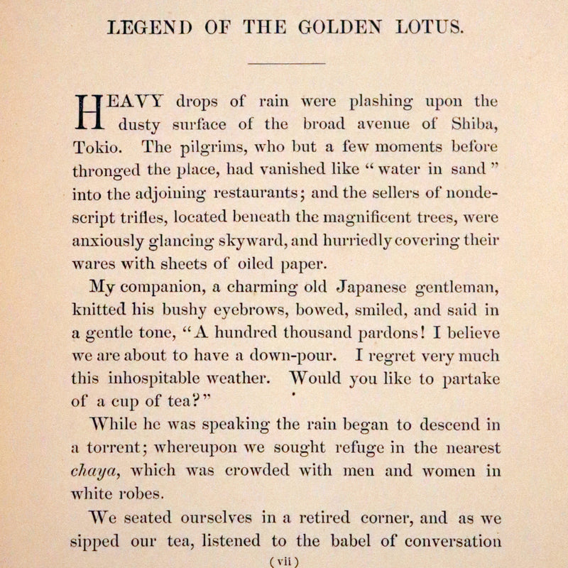 1883 Rare Signed First Edition ~ The Golden Lotus and Other Legends of Japan by Edward Greey.