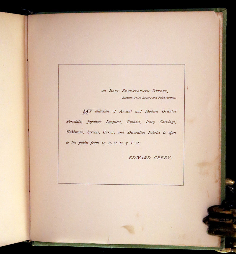 1883 Rare Signed First Edition ~ The Golden Lotus and Other Legends of Japan by Edward Greey.