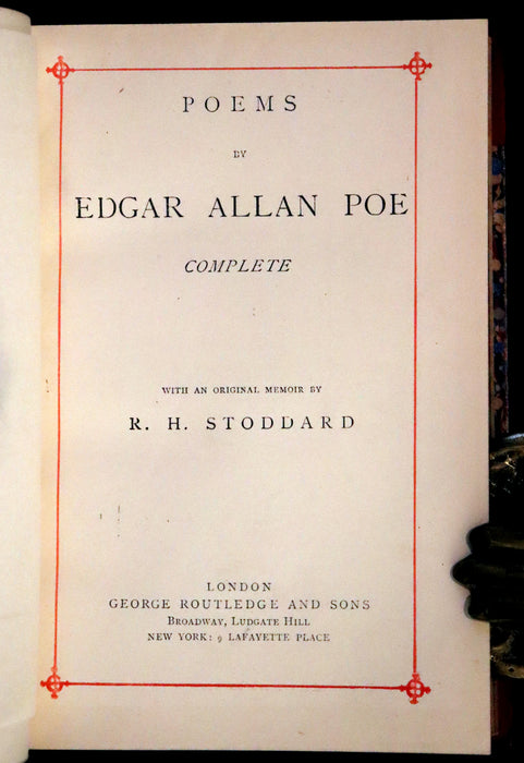 1890 Rare Book - Poems by Edgar Allan Poe including The Raven, Annabel Lee, and many more.