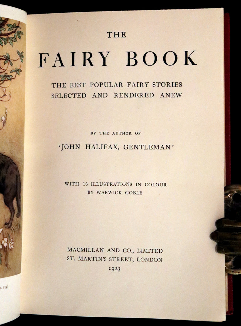 1923 Rare 1st Octavo Edition - The Fairy Book by Dinah Craik Illustrated by Warwick Goble.