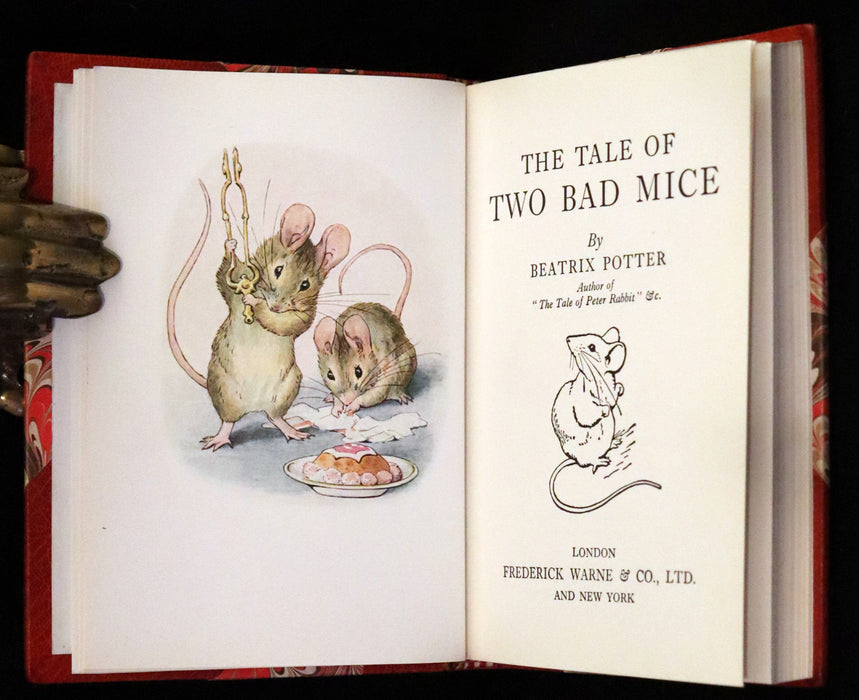 1973 Exquisite Asprey Binding - The Tale of Two Bad Mice and The Tale of Mrs. Tittlemouse by Beatrix Potter.