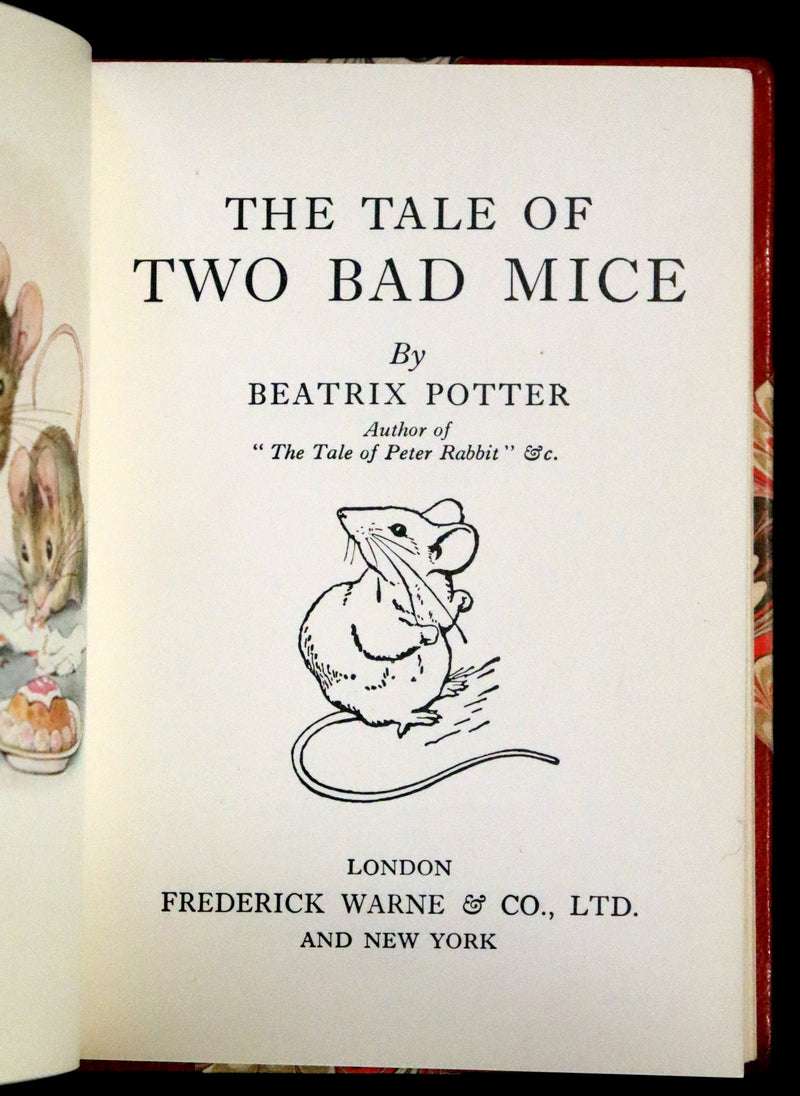 1973 Exquisite Asprey Binding - The Tale of Two Bad Mice and The Tale of Mrs. Tittlemouse by Beatrix Potter.