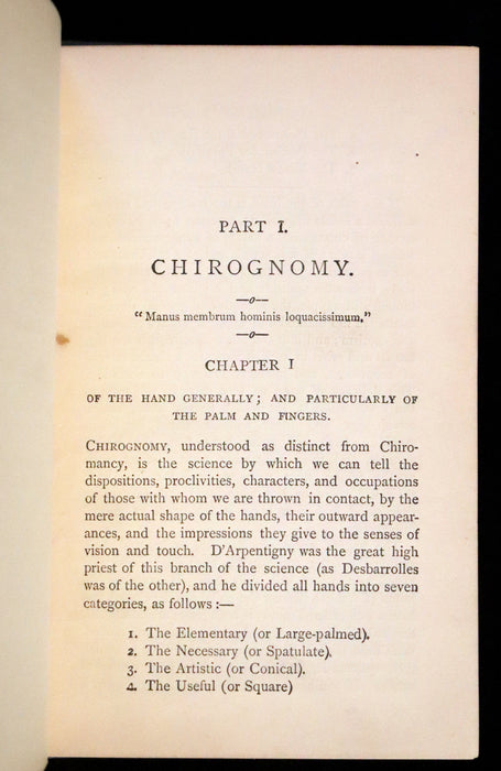 1888 Scarce Book - Chiromancy, The Science of Palmistry by Henry Frith and Edward Heron Allen.