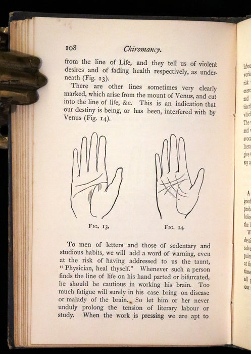 1888 Scarce Book - Chiromancy, The Science of Palmistry by Henry Frith and Edward Heron Allen.