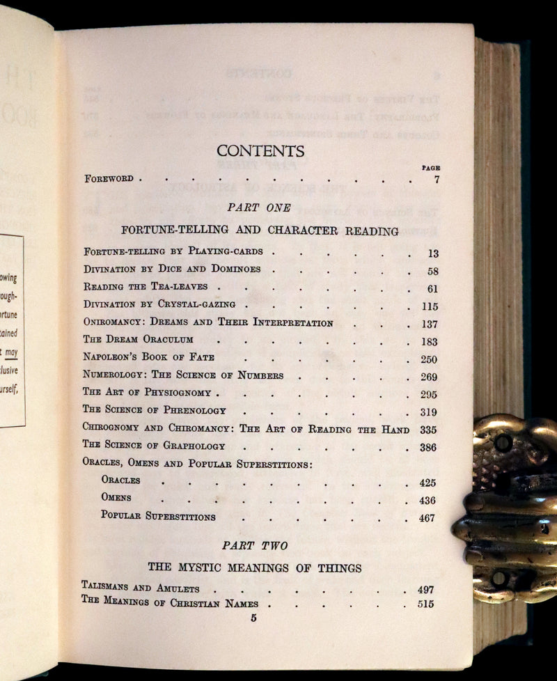 1935 Rare Book - The Complete Book of Fortune A Comprehensive Survey Of The Occult Sciences & Other Methods Of Divination.