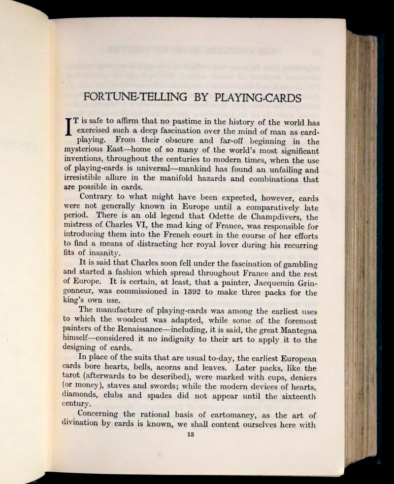 1935 Rare Book - The Complete Book of Fortune A Comprehensive Survey Of The Occult Sciences & Other Methods Of Divination.