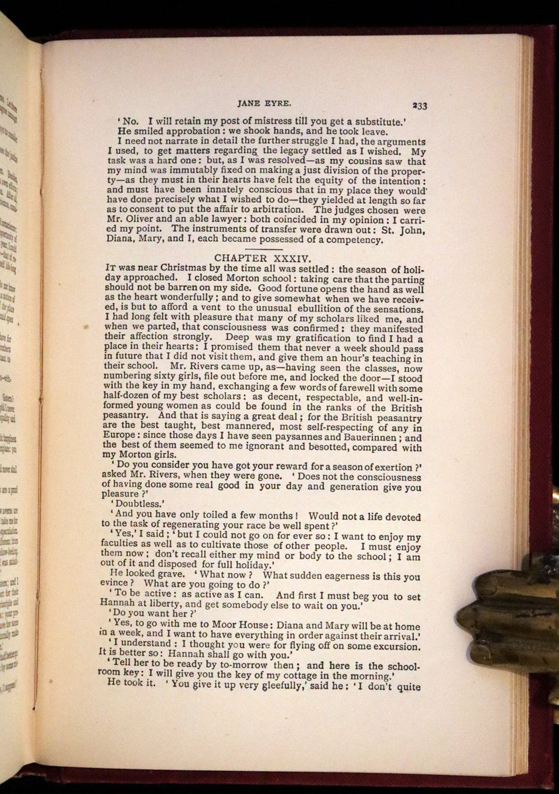 1895 Rare Victorian Edition - Jane Eyre. An Autobiography by Currer Bell (Charlotte Brontë).