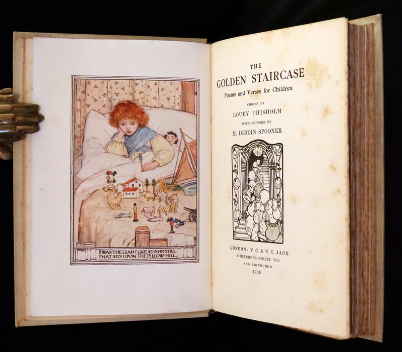 1906 Rare First Edition - The Golden Staircase by  Louey Chisholm and illustrated by M. Dibdin Spooner.