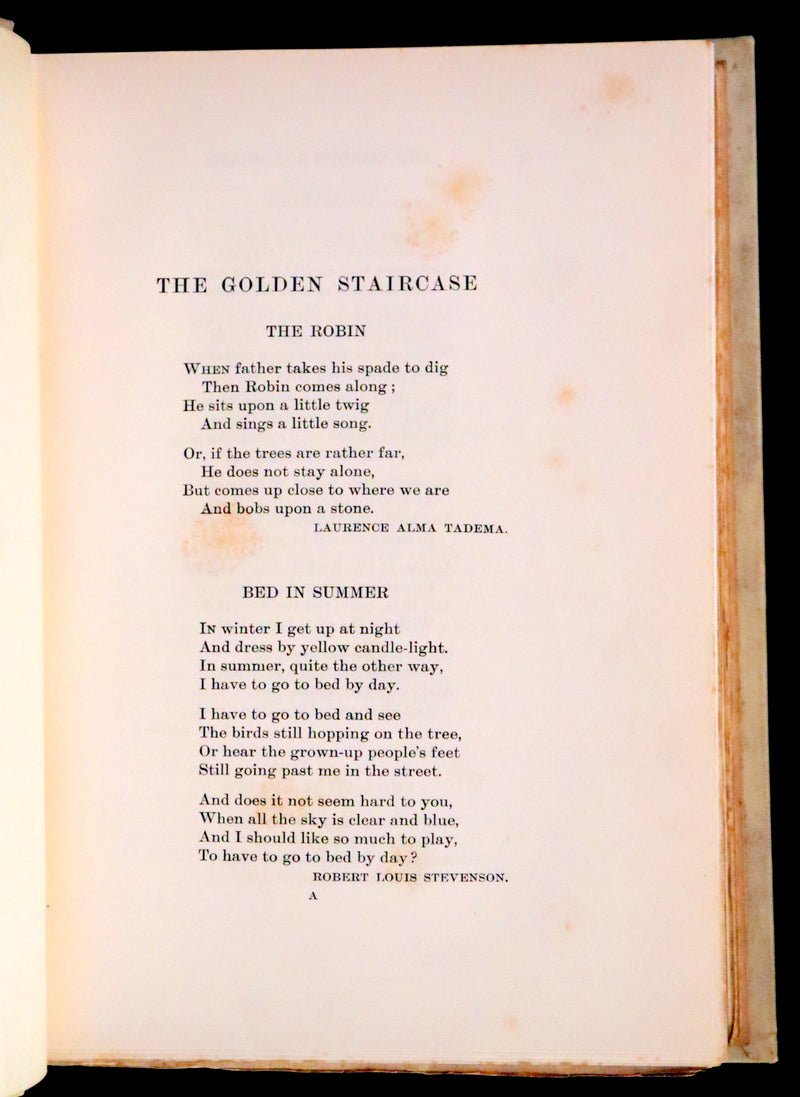 1906 Rare First Edition - The Golden Staircase by  Louey Chisholm and illustrated by M. Dibdin Spooner.