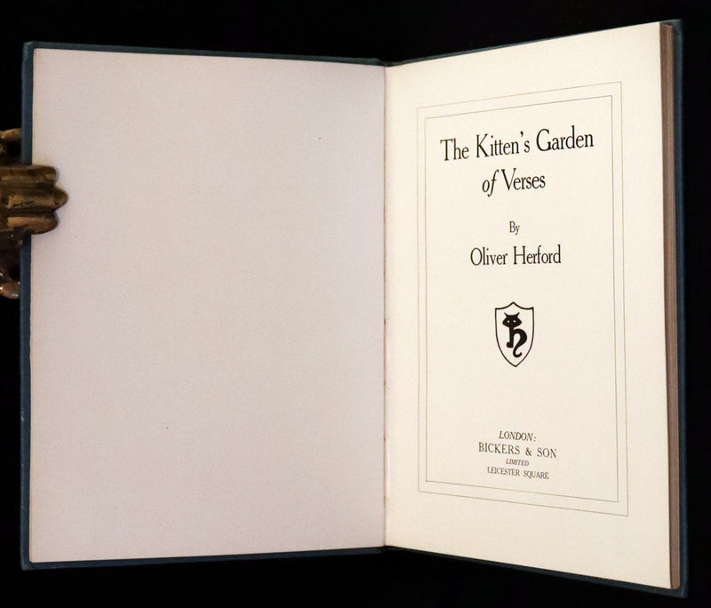 1911 Scarce First Edition with Dustjacket - The Kitten's Garden of Verses by Oliver Herford.