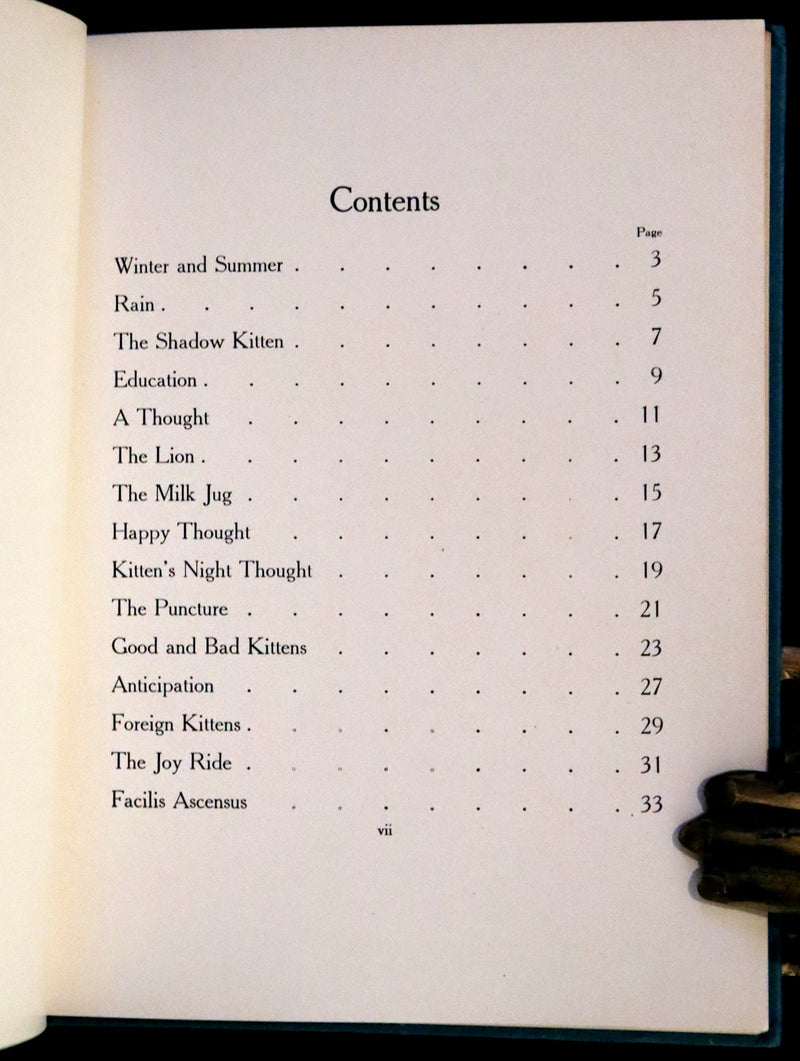 1911 Scarce First Edition with Dustjacket - The Kitten's Garden of Verses by Oliver Herford.