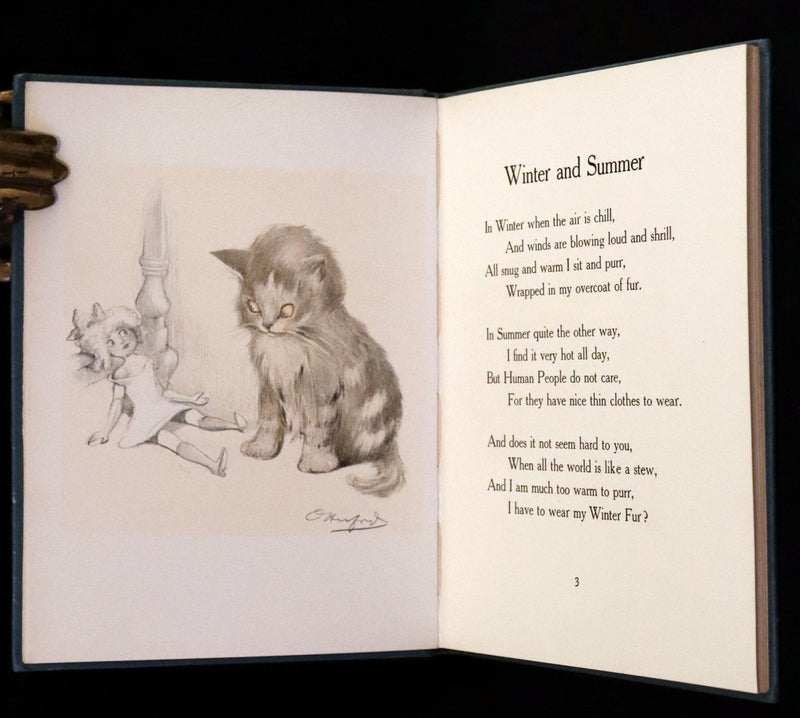 1911 Scarce First Edition with Dustjacket - The Kitten's Garden of Verses by Oliver Herford.