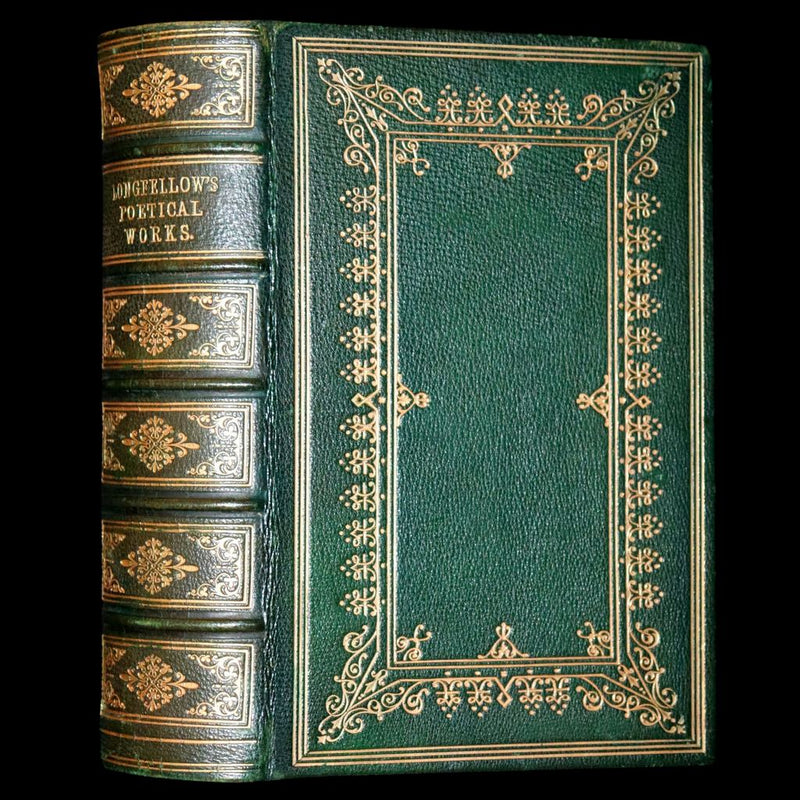 1860 Rare Victorian Book - The Poetical Works of Longfellow Illustrated by Sir John Gilbert.