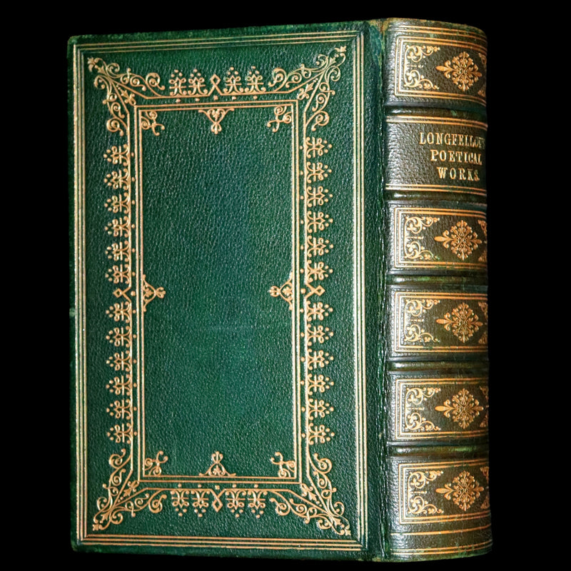 1860 Rare Victorian Book - The Poetical Works of Longfellow Illustrated by Sir John Gilbert.