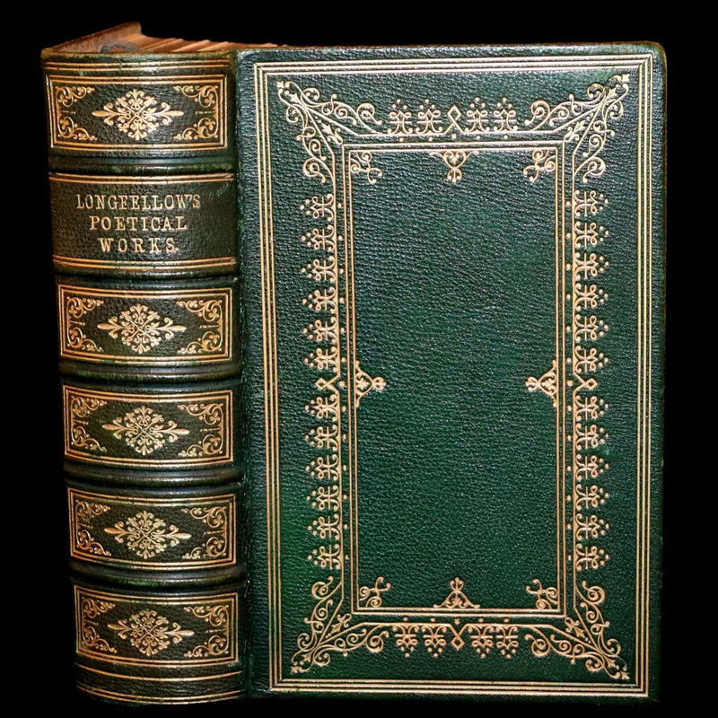 1860 Rare Victorian Book - The Poetical Works of Longfellow Illustrated by Sir John Gilbert.