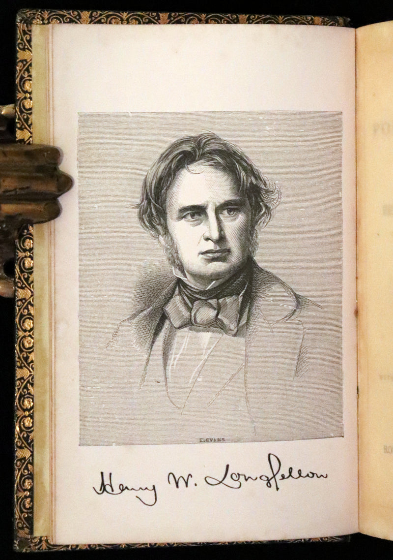 1860 Rare Victorian Book - The Poetical Works of Longfellow Illustrated by Sir John Gilbert.
