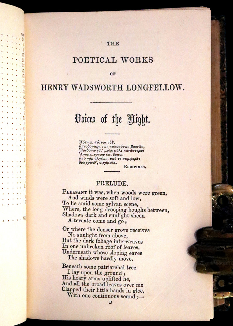 1860 Rare Victorian Book - The Poetical Works of Longfellow Illustrated by Sir John Gilbert.