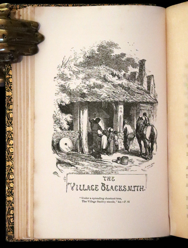 1860 Rare Victorian Book - The Poetical Works of Longfellow Illustrated by Sir John Gilbert.