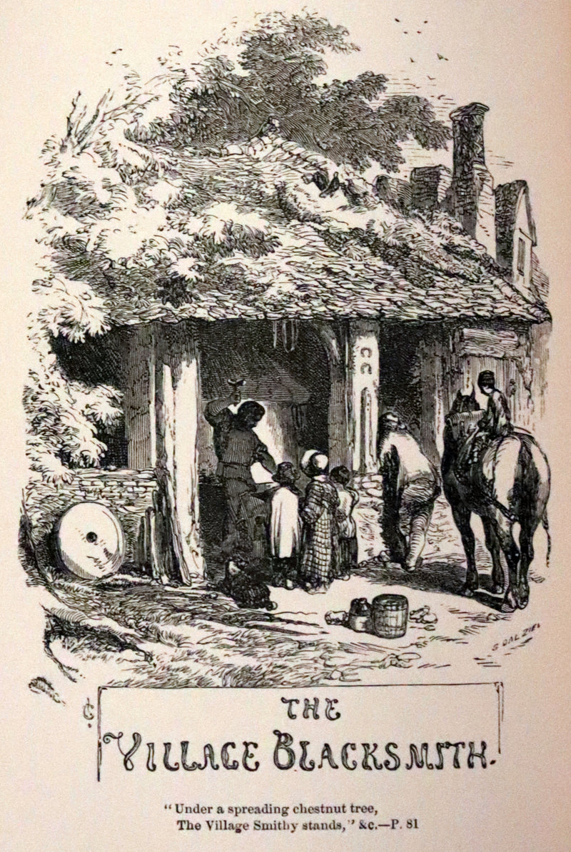 1860 Rare Victorian Book - The Poetical Works of Longfellow Illustrated by Sir John Gilbert.