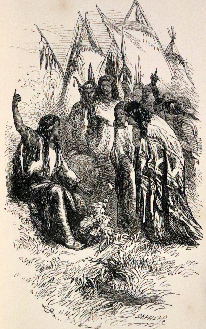 1860 Rare Victorian Book - The Poetical Works of Longfellow Illustrated by Sir John Gilbert.