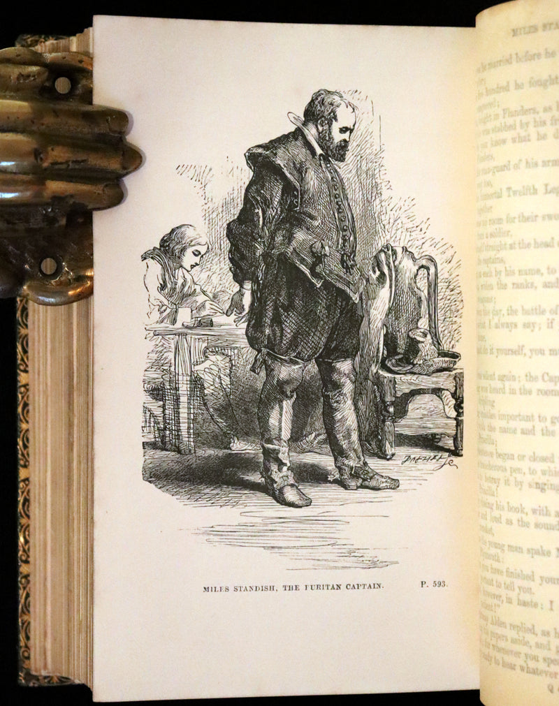 1860 Rare Victorian Book - The Poetical Works of Longfellow Illustrated by Sir John Gilbert.