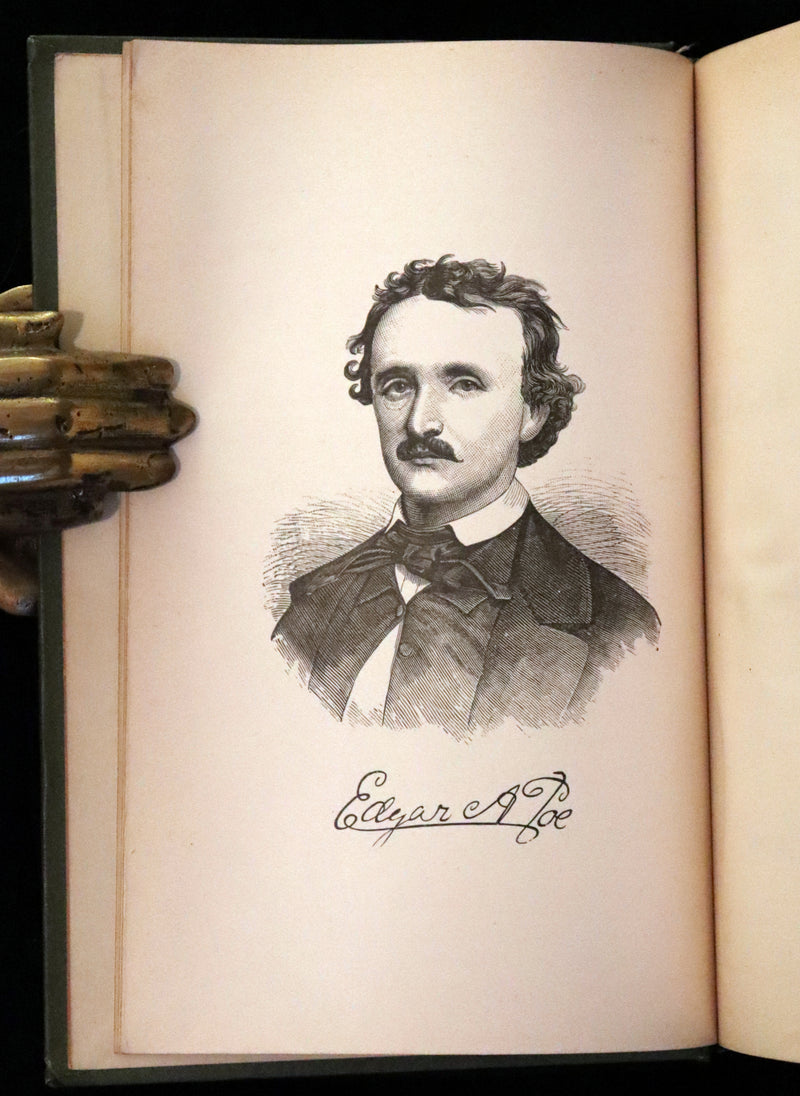 1882 Rare Book - Poems by Edgar Allan Poe with Memoir (The Raven, Lenore,...). Illustrated.