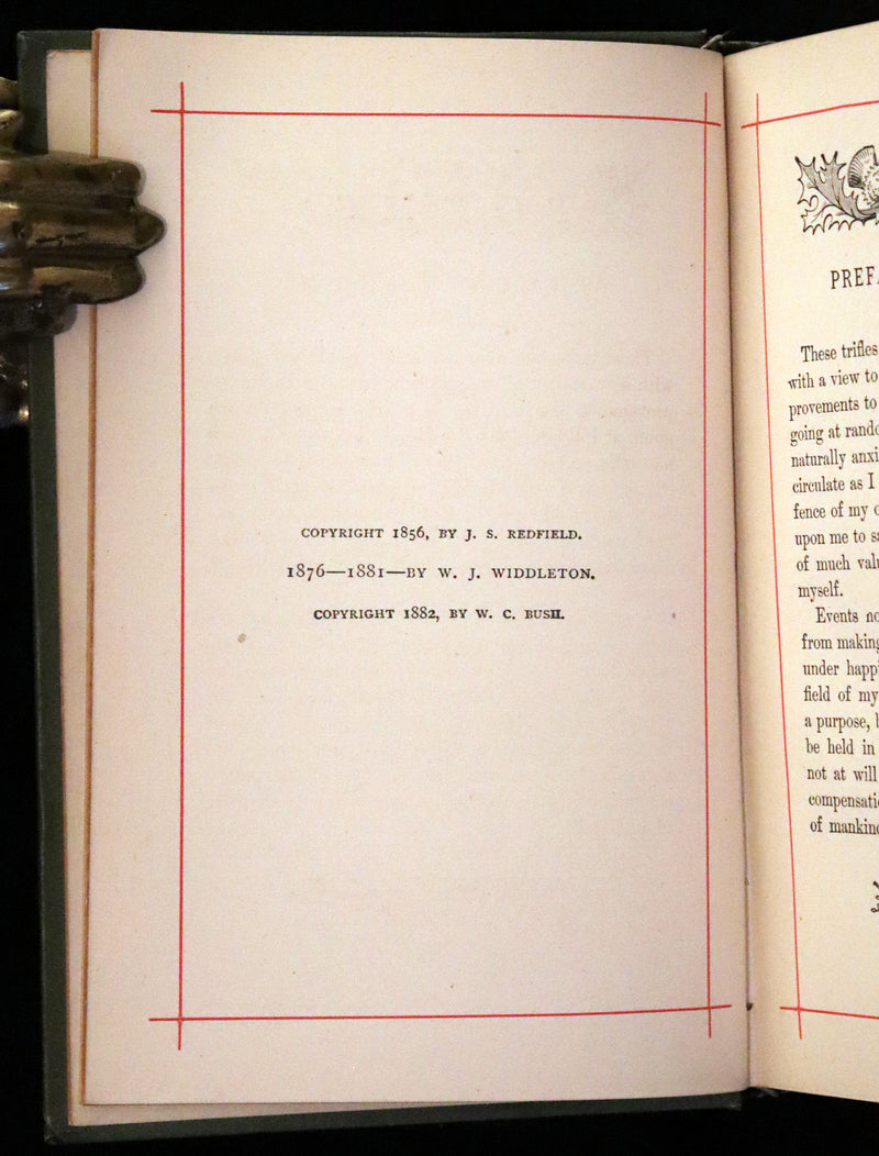 1882 Rare Book - Poems by Edgar Allan Poe with Memoir (The Raven, Lenore,...). Illustrated.