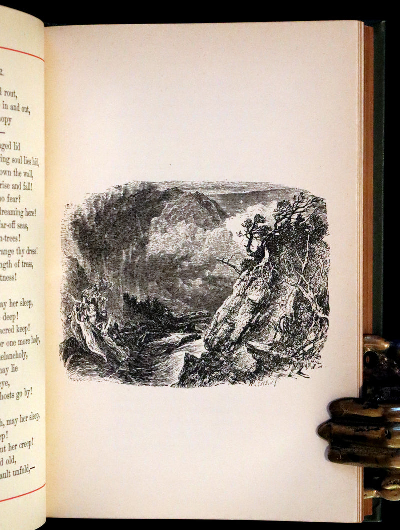 1882 Rare Book - Poems by Edgar Allan Poe with Memoir (The Raven, Lenore,...). Illustrated.