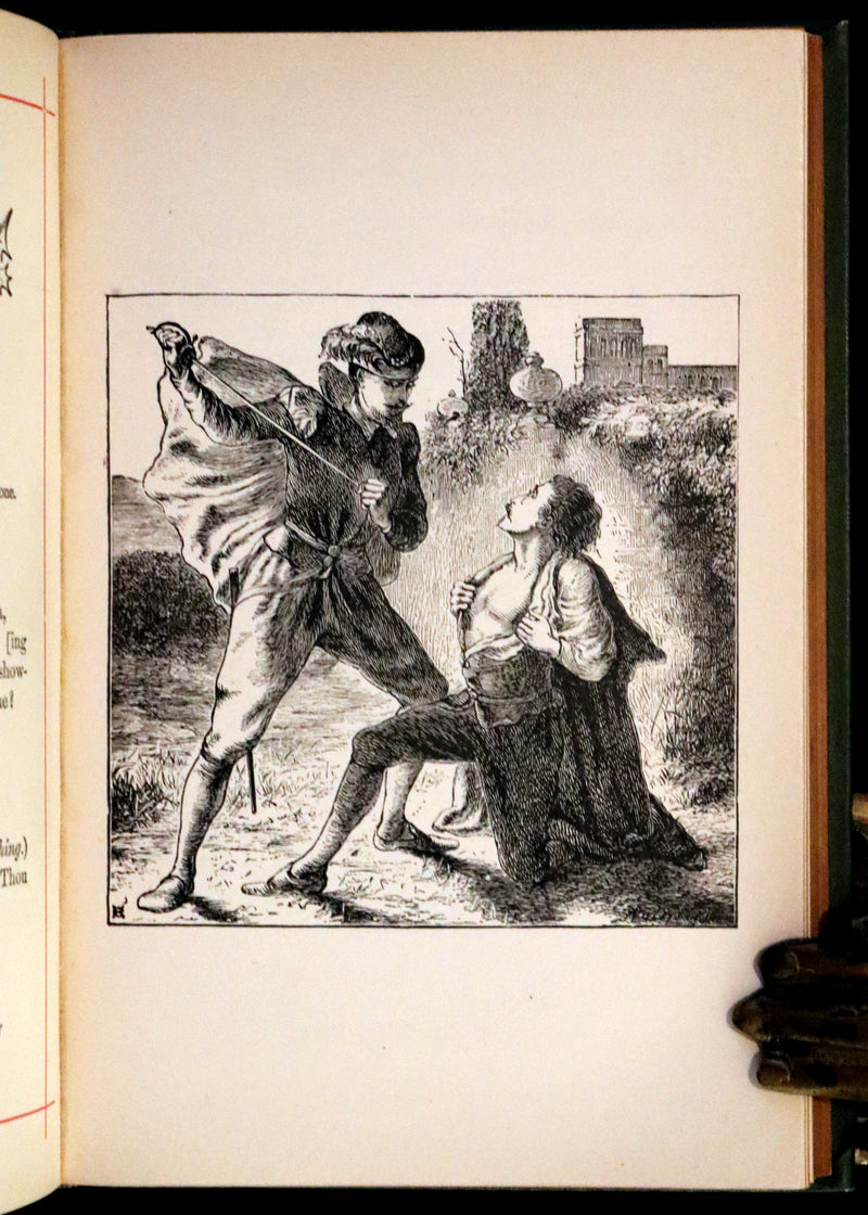 1882 Rare Book - Poems by Edgar Allan Poe with Memoir (The Raven, Lenore,...). Illustrated.