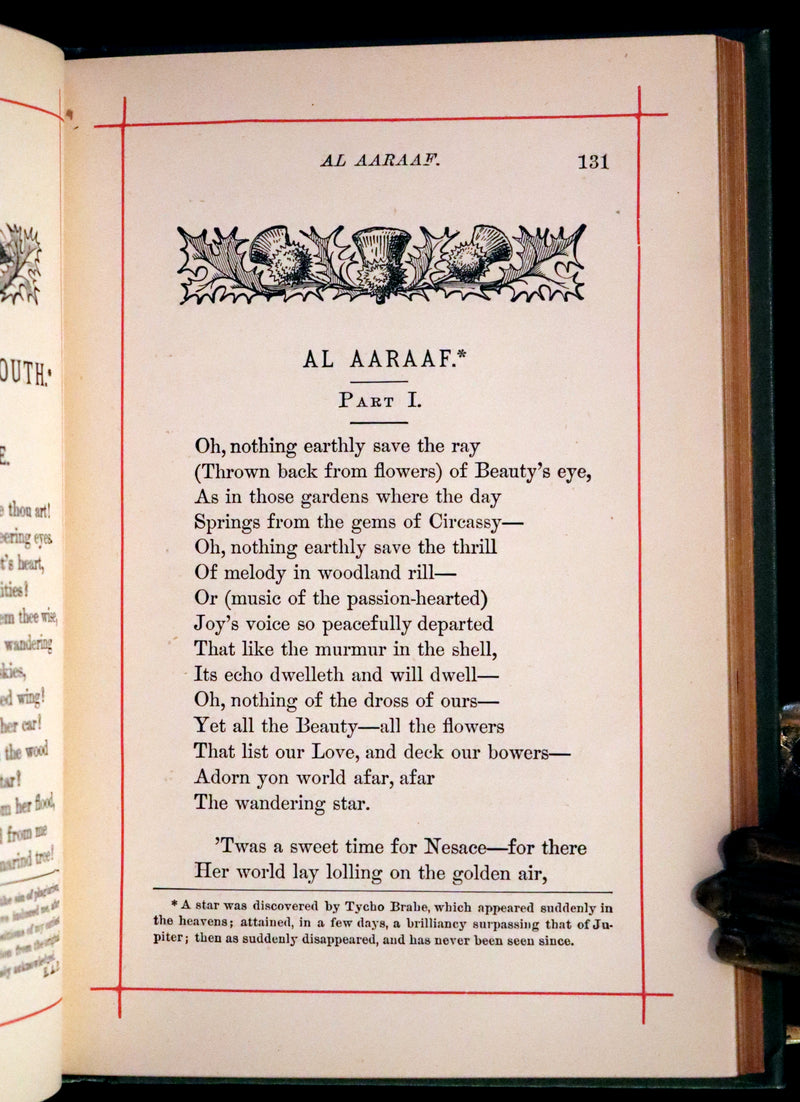 1882 Rare Book - Poems by Edgar Allan Poe with Memoir (The Raven, Lenore,...). Illustrated.