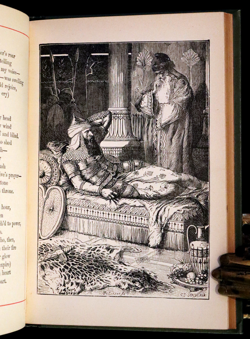 1882 Rare Book - Poems by Edgar Allan Poe with Memoir (The Raven, Lenore,...). Illustrated.