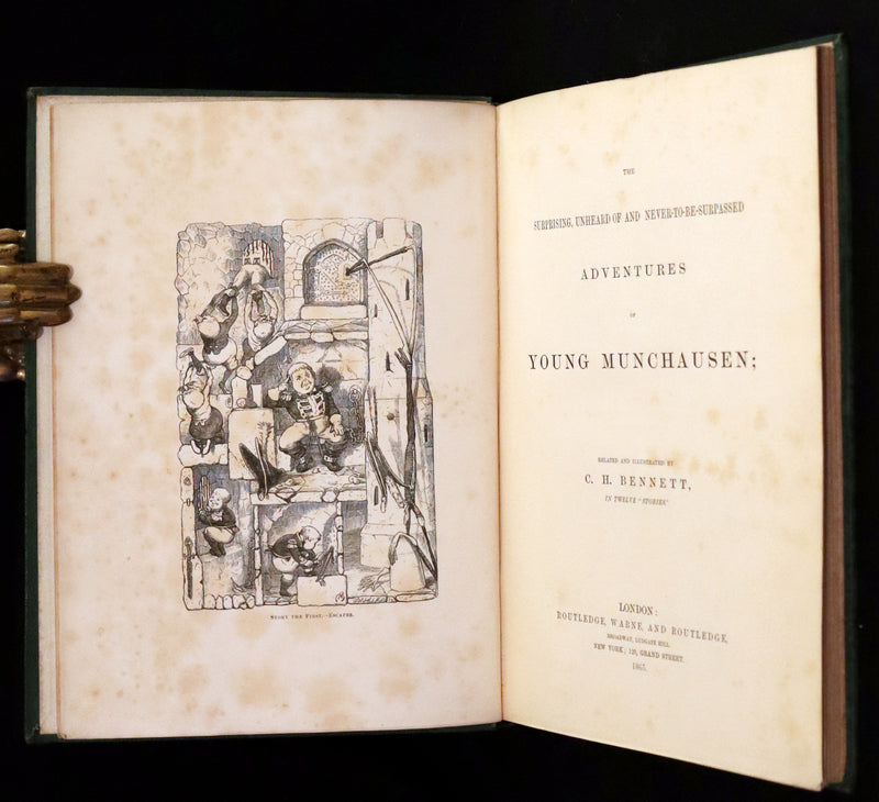 1865 Rare First Edition - The Surprising, Unheard of, and Never-to-be-Surpassed Adventures of Young Munchausen.