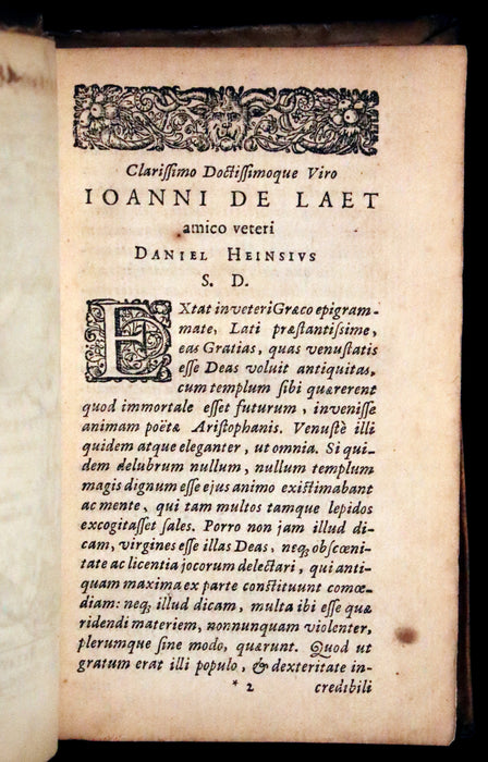 1635 Rare Latin Book - Terence's Comedies - Publii Terentii Comœdiæ Sex: Ex Recensione Heinsiana.