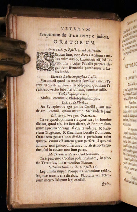 1635 Rare Latin Book - Terence's Comedies - Publii Terentii Comœdiæ Sex: Ex Recensione Heinsiana.