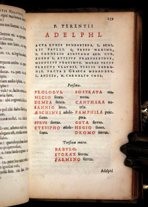 1635 Rare Latin Book - Terence's Comedies - Publii Terentii Comœdiæ Sex: Ex Recensione Heinsiana.