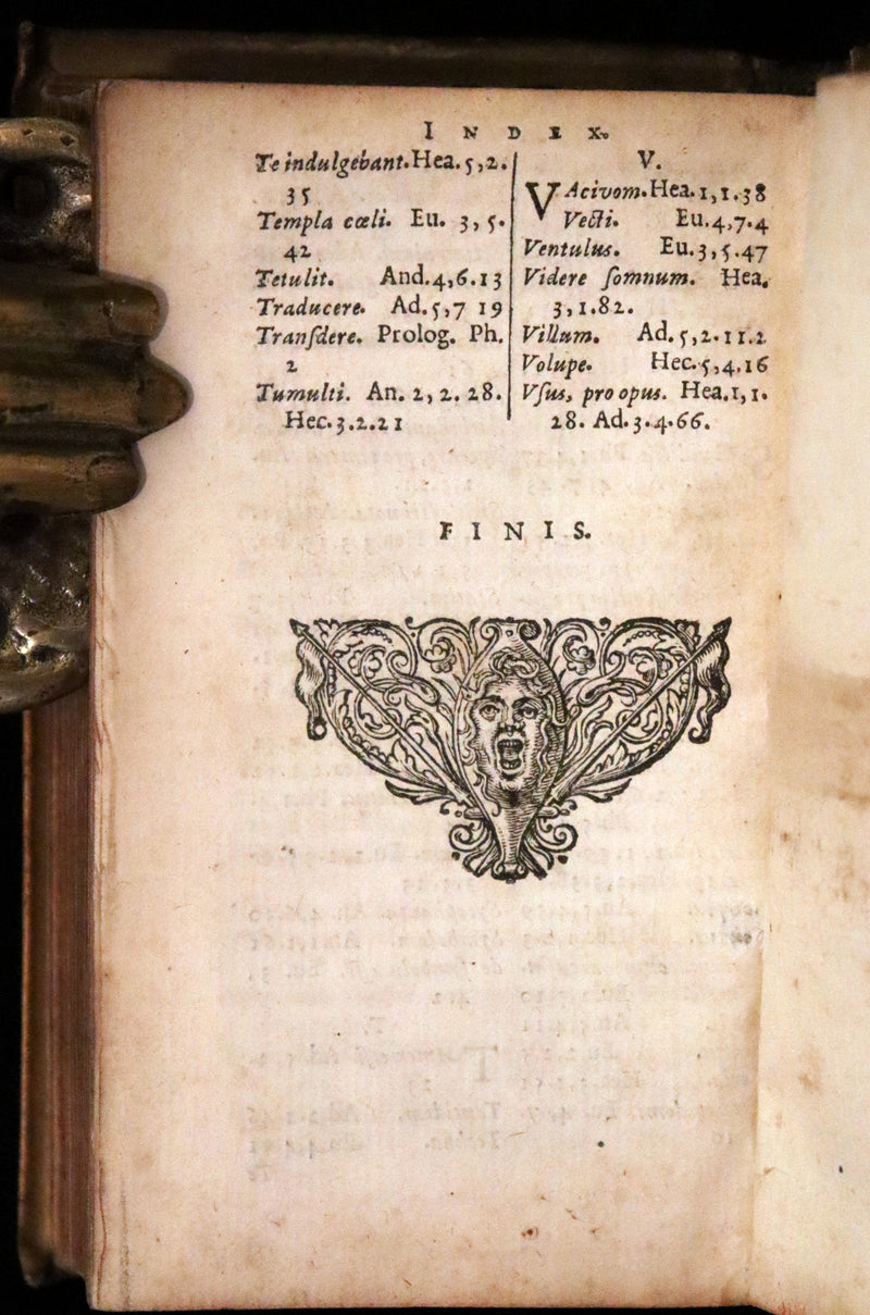 1635 Rare Latin Book - Terence's Comedies - Publii Terentii Comœdiæ Sex: Ex Recensione Heinsiana.