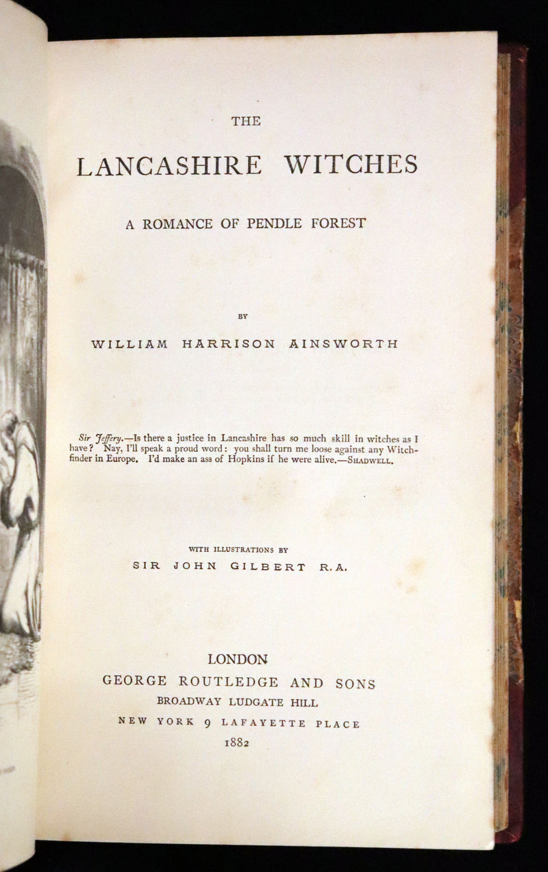 1882 Rare Illustrated Edition - The Lancashire Witches. A Romance Of Pendle Forest.