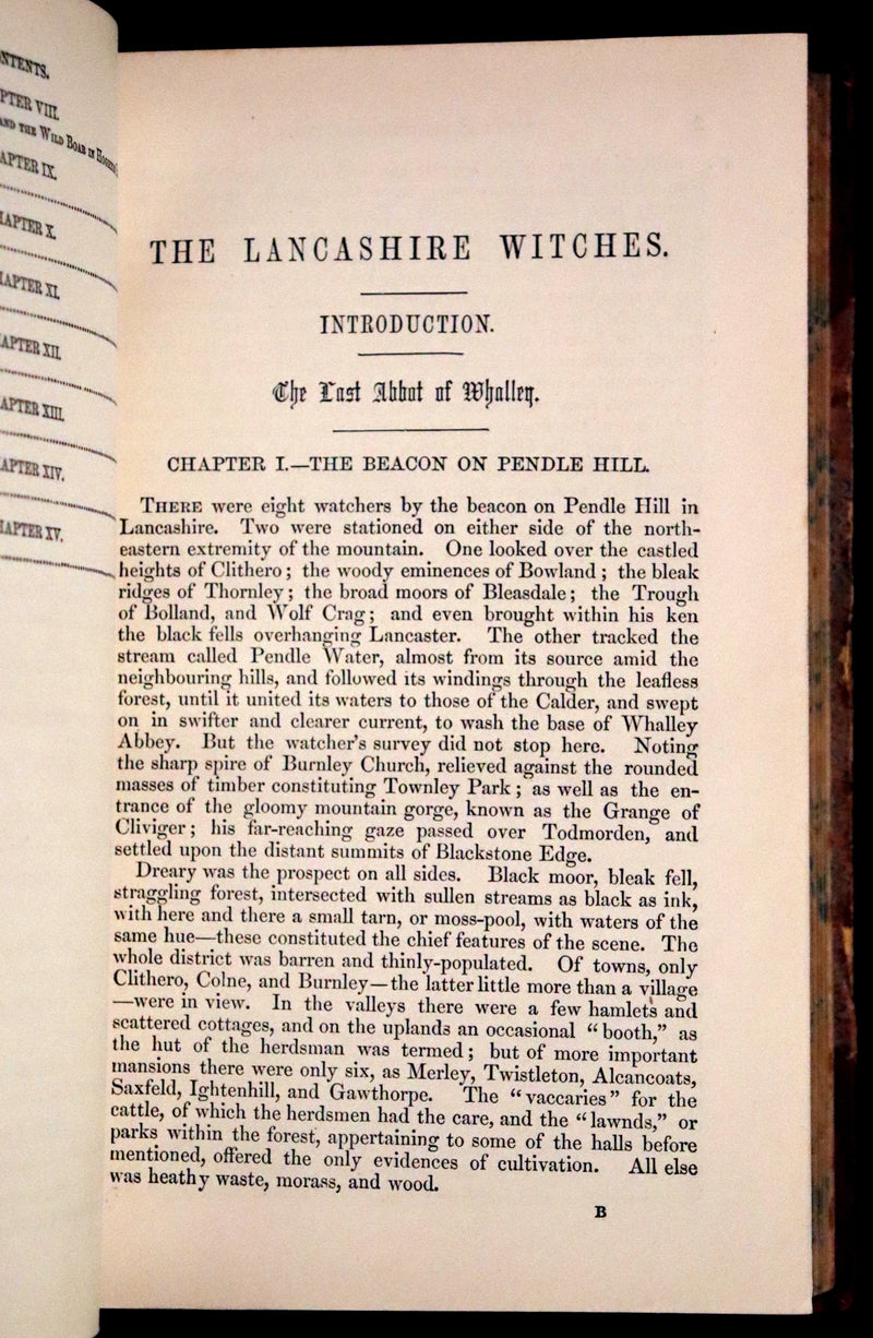 1882 Rare Illustrated Edition - The Lancashire Witches. A Romance Of Pendle Forest.