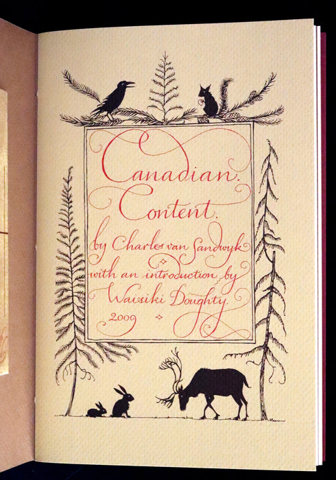 2009 Rare Signed Book - Canadian Content by Charles Van Sandwyk.